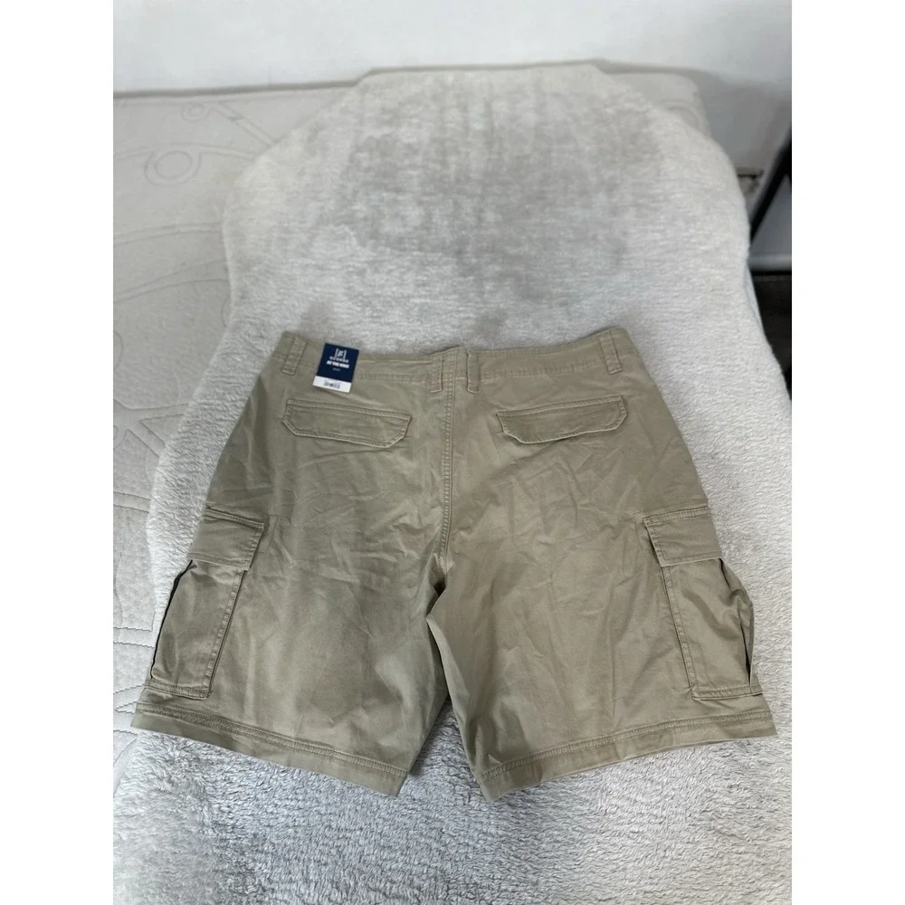 New George Men's Brown Cargo At The Knee Shorts Size 42 Stretch